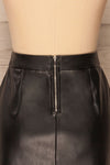 Carrasco Black Faux-Leather Mini Skirt | La petite garçonne back close up