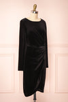 Cartagena Black Velvet Long Sleeve Dress | Boutique 1861 side view