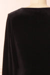 Cartagena Black Velvet Long Sleeve Dress | Boutique 1861 back close-up