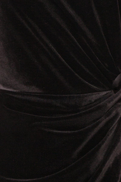 Cartagena Black Velvet Long Sleeve Dress | Boutique 1861 fabric