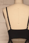 Casacay Black Mesh Lace Bodysuit | La petite garçonne back close-up