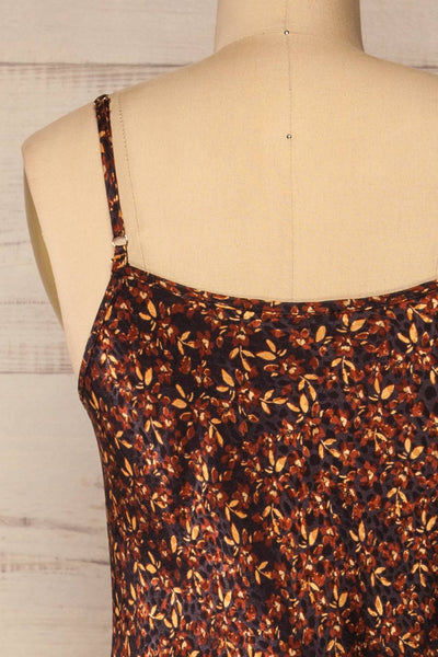 Casharum Patterned Midi Slip Dress | La petite garçonne back close-up