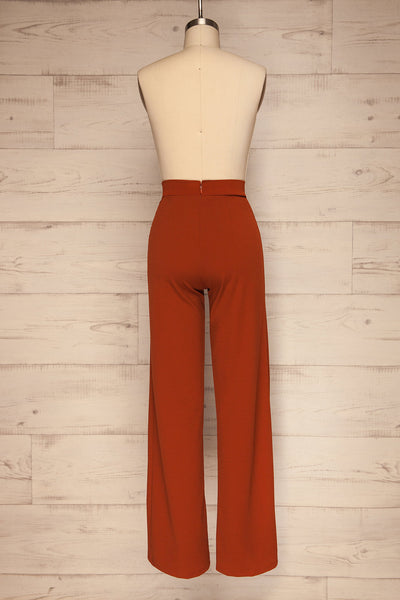 Casita Rust Orange High Waisted Pants back view | La petite garçonne