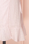 Cassie Blush Short Wrap Dress | Boutique 1861 bottom