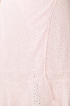 Cassie Blush Short Wrap Dress | Boutique 1861 fabric