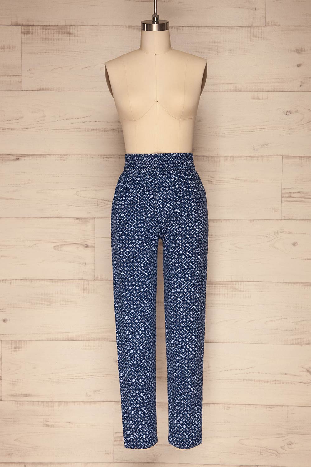 Catacocha Blue Floral Tapered Lightweight Pants | La Petite Garçonne