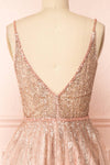 Catalina Pink Sparkling A-Line Tulle Dress | Boutique 1861 back close-up