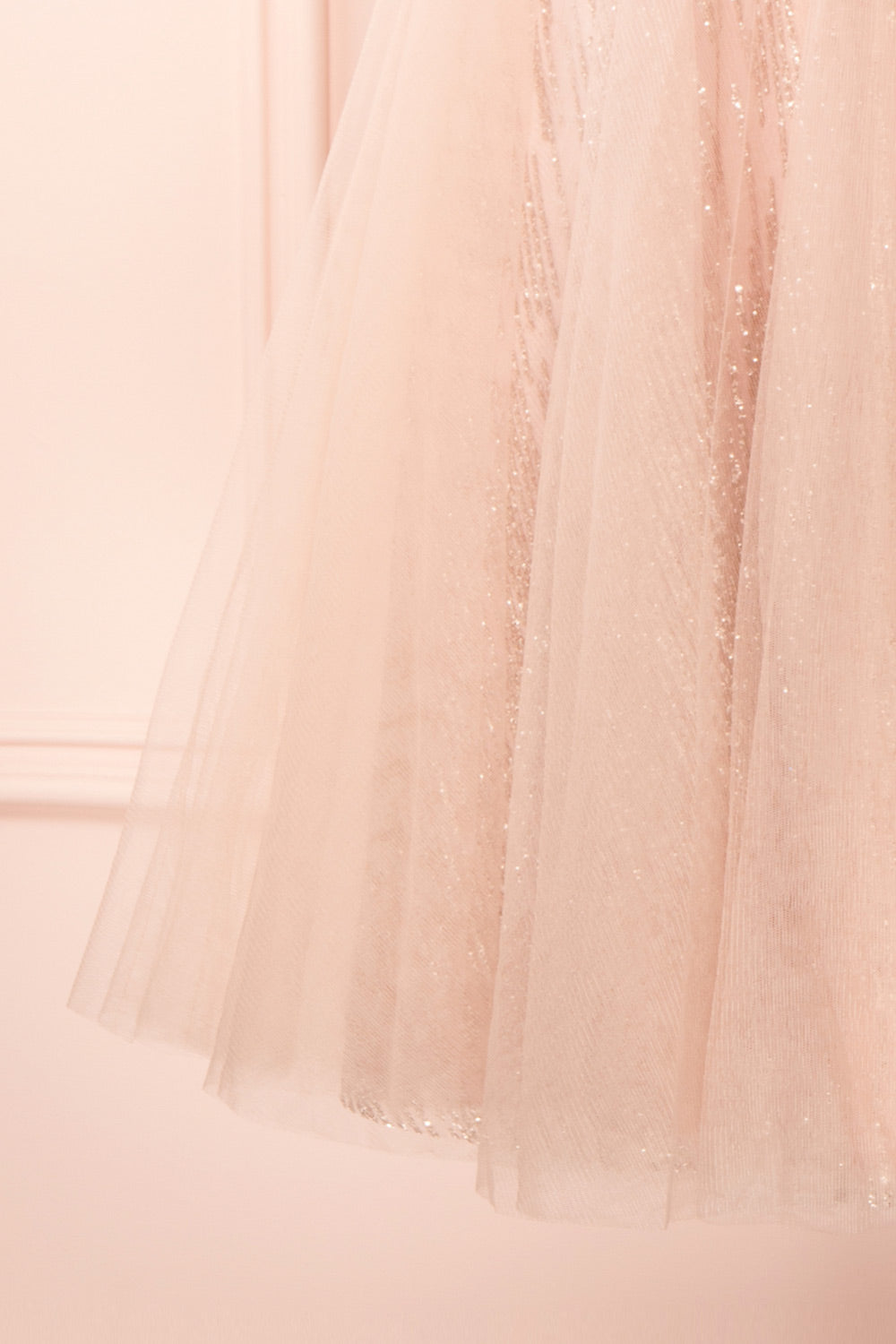 Catalina Pink Sparkling A-Line Tulle Dress | Boutique 1861 bottom 