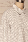 Cavertul White & Black Checkered Shirt side close up | La petite garçonne