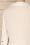 Cayambe Blanc White Crepe Button-Up Shirt | La Petite Garçonne back close-up