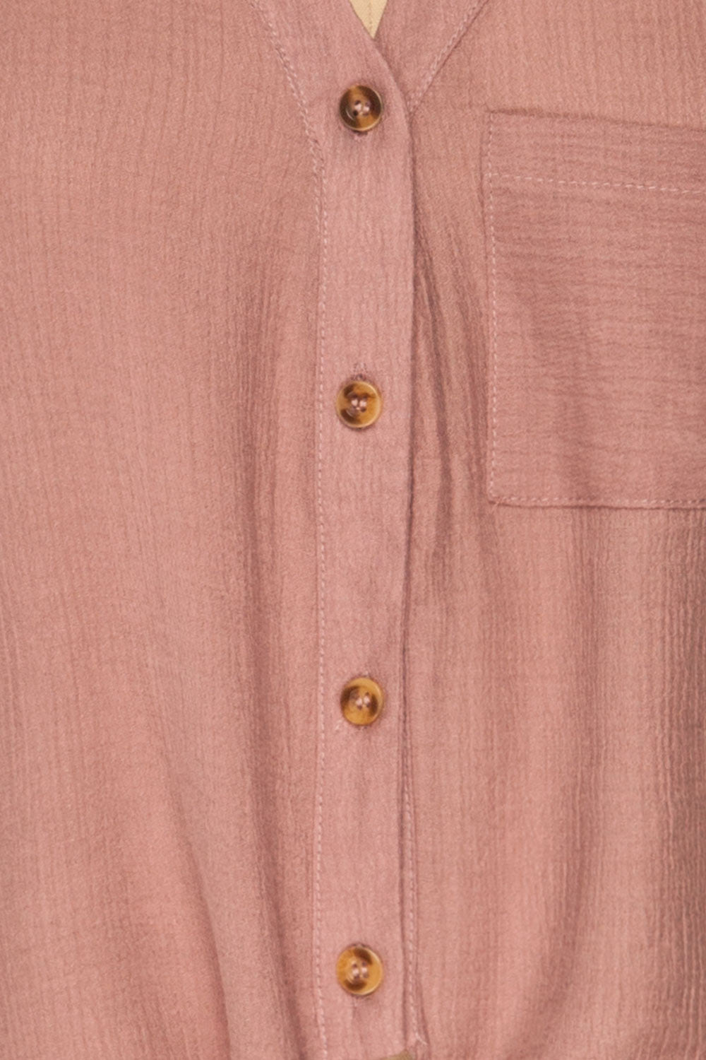 Cayambe Lilas Lilac Crepe Button-Up Shirt | La Petite Garçonne fabric detail 