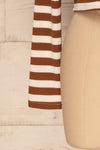 Cedovim Brown & Ivory Striped Crop Top | La Petite Garçonne 7