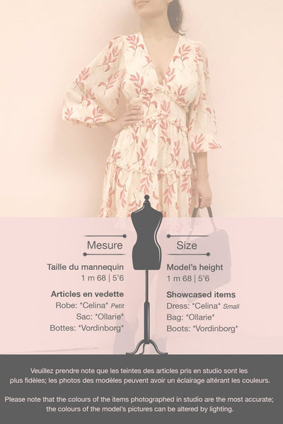 Celina Cream & Pink Long Sleeve Short Dress | Boutique 1861 template