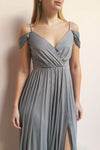 Cephee Grey Glitter Dress | Robe à Brillants | Boutique 1861 model close up