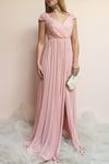 Cephee Blush Glitter Dress | Robe Maxi | Boutique 1861 on model
