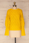 Ceprano Yellow Knitted Sweater | La petite garçonne front view
