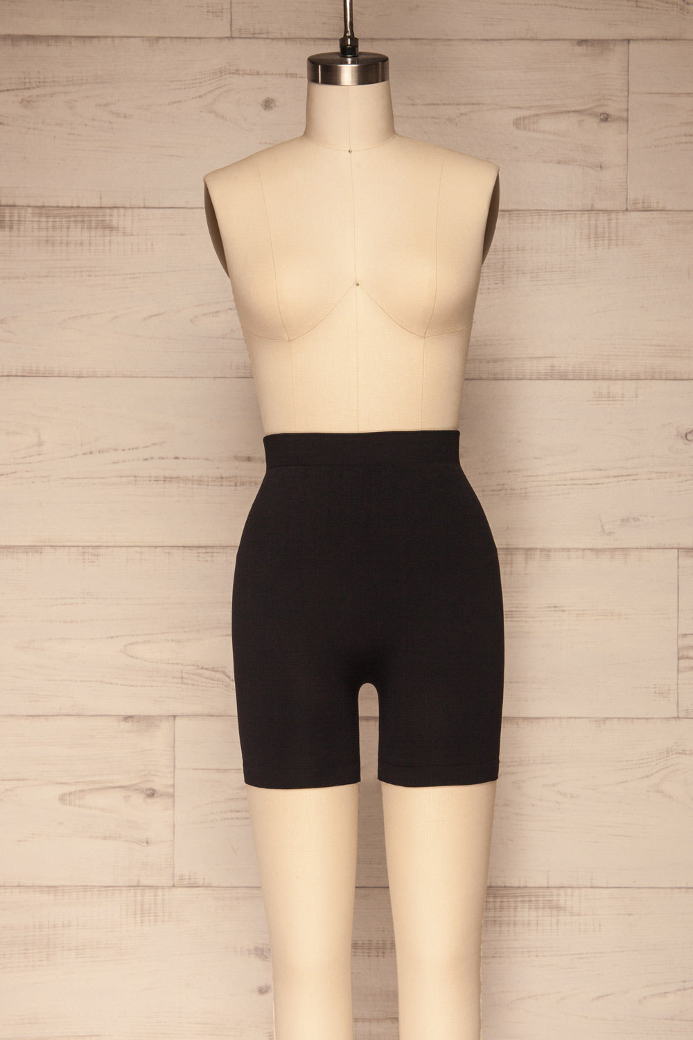 Chalcis Black Cycling Shorts | La petite garçonne front view