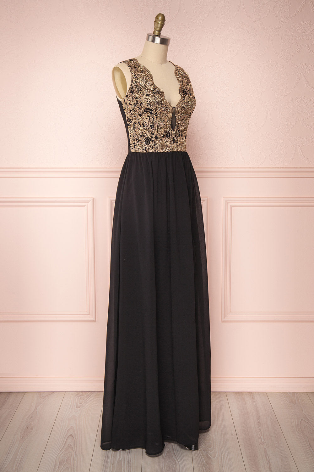 Chalva Black | Chiffon Dress