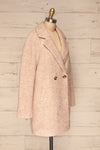 Chania Blush Pink Double Breasted Wool Coat | La Petite Garçonne side view