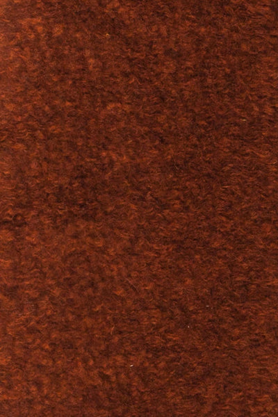 Chania Rust Brown Double Breasted Wool Coat | La Petite Garçonne fabric detail