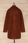 Chania Rust Brown Double Breasted Wool Coat | La Petite Garçonne back view