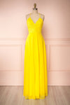 Chantay Yellow A-Line Maxi Dress w/ Lace | Boutique 1861 plus