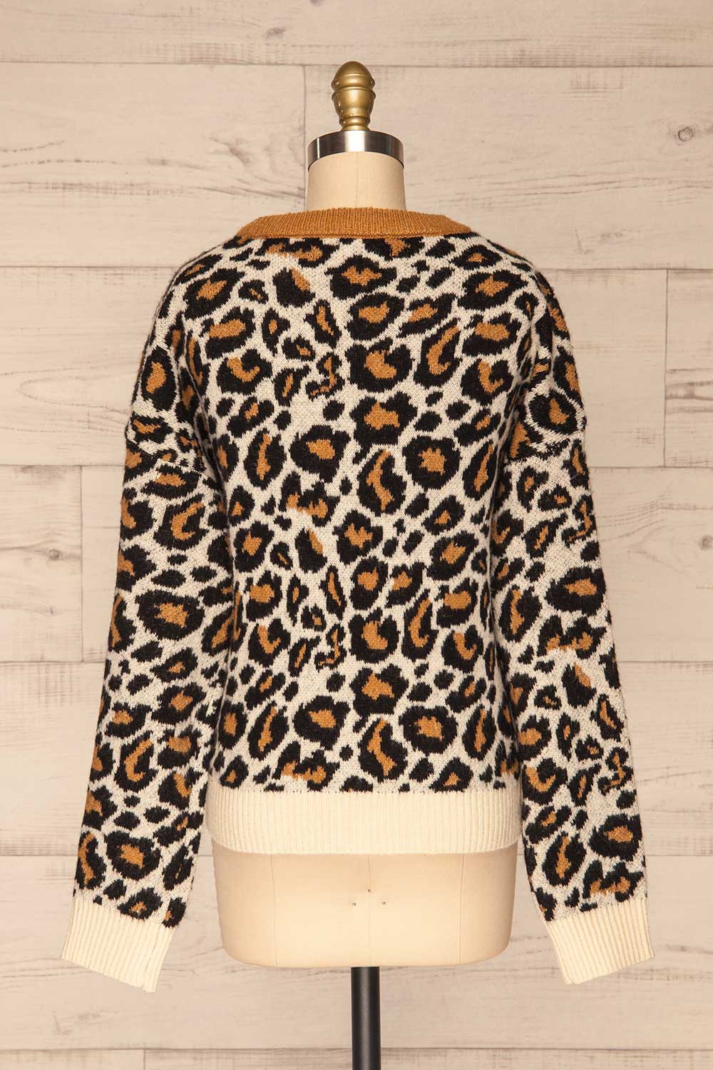 Chatham Leopard Knit Sweater | Tricot | La Petite Garçonne back view 