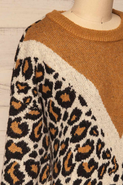 Chatham Leopard Knit Sweater | Tricot | La Petite Garçonne side close-up