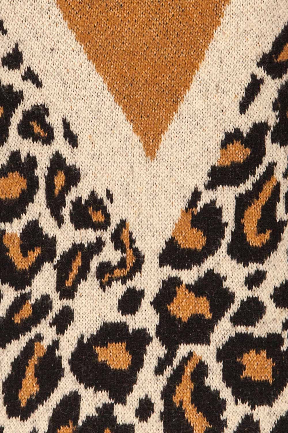 Chatham Leopard Knit Sweater | Tricot | La Petite Garçonne fabric detail 