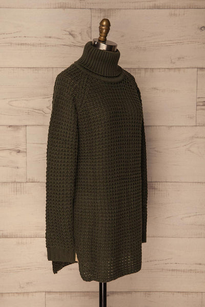 Chernivtsi Olive Green Oversized Knit Sweater | La Petite Garçonne 4