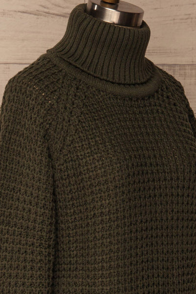 Chernivtsi Olive Green Oversized Knit Sweater | La Petite Garçonne 5