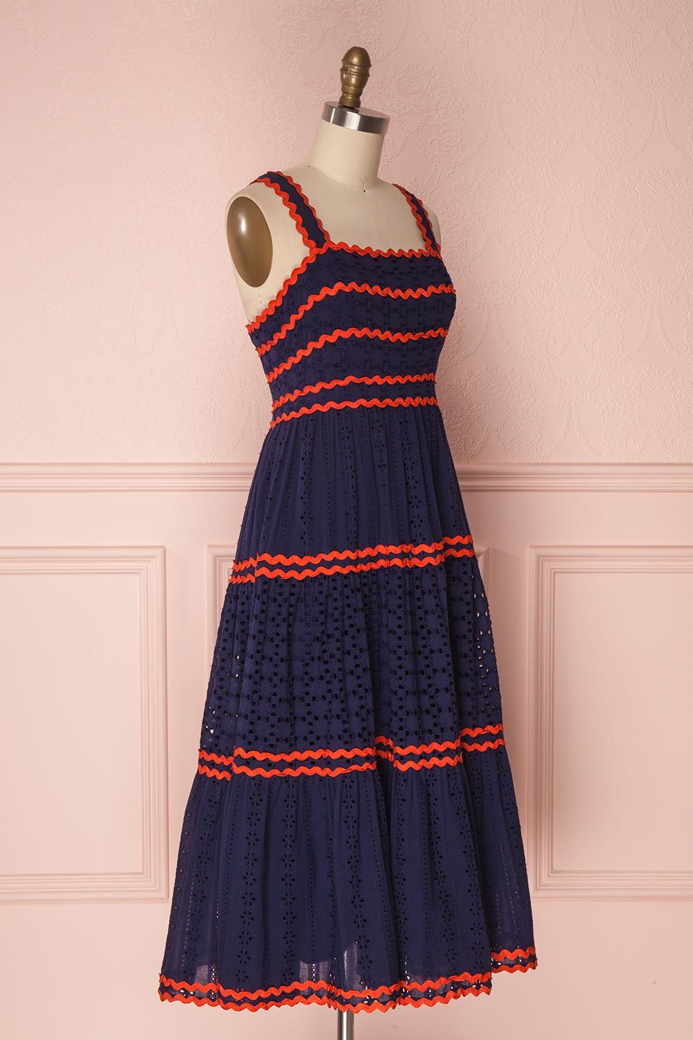 Chikma | Blue & Red Lace Dress