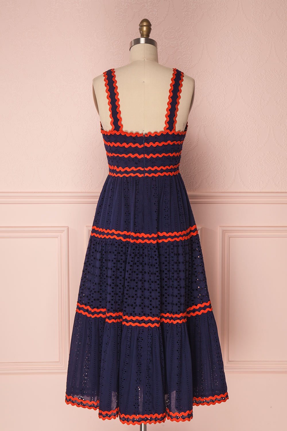 Chikma | Blue & Red Lace Dress