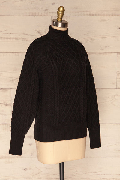 Chimay Anis Black Knit Sweater  | SIDE VIEW | La Petite Garçonne