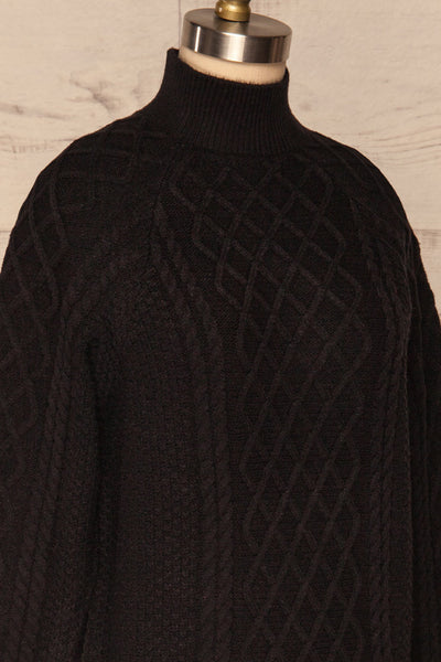 Chimay Anis Black Knit Sweater | SIDE CLOSE UP | La Petite Garçonne