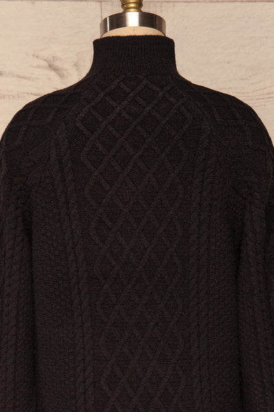 Chimay Anis Black Knit Sweater  | BACK CLOSE UP  | La Petite Garçonne