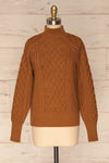 Chimay Muscade Brown Knit Sweater  | FRONT VIEW | La Petite Garçonne