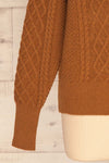 Chimay Muscade Brown Knit Sweater  | BOTTOM  CLOSE UP | La Petite Garçonne