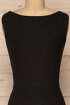 Chimborazo Black Mermaid Maxi Dress | La petite garçonne front close-up