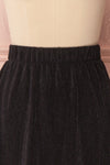 Chirly Black Ribbed Velvet High Waisted Skirt | Boutique 1861