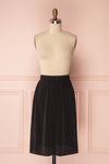 Chirly Black Ribbed Velvet High Waisted Skirt | Boutique 1861