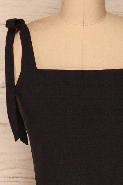 Chorzow Black Crop Camisole with Bow Straps | La Petite Garçonne 2