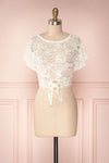 Christy Ivory Transparent Lace Crop Top | Boutique 1861 1
