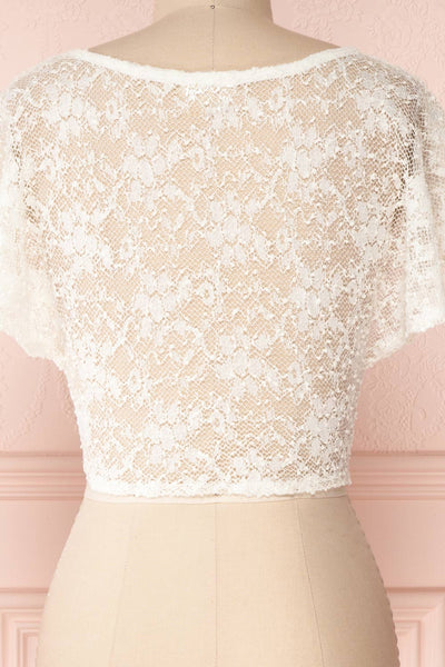 Christy Ivory Transparent Lace Crop Top | Boutique 1861 6
