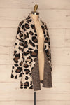 Chrzanow Beige Leopard Printed Knit Cardigan | La Petite Garçonne side view