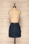 Cieszyn Dark Blue Denim Mini Skirt with Pockets | La Petite Garçonne front view
