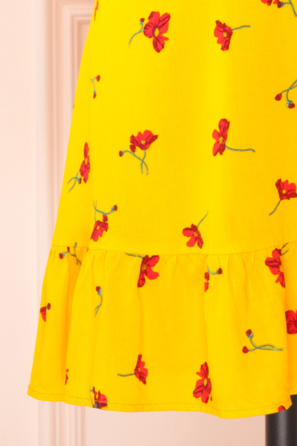 Citlali Yellow Short Sleeve Floral Dress | Boutique 1861 skirt