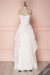 Clarisa White Mermaid Bridal Dress with Lace Cape | Boudoir 1861