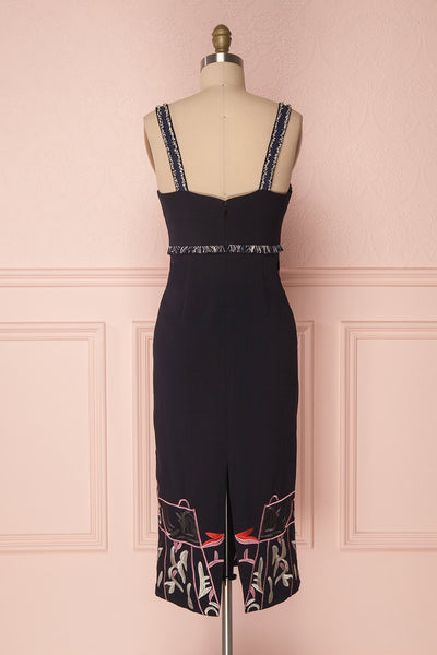Cleone | Black Embroidered Dress