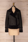 Cmielow Black Faux Leather Coat | La Petite Garçonne